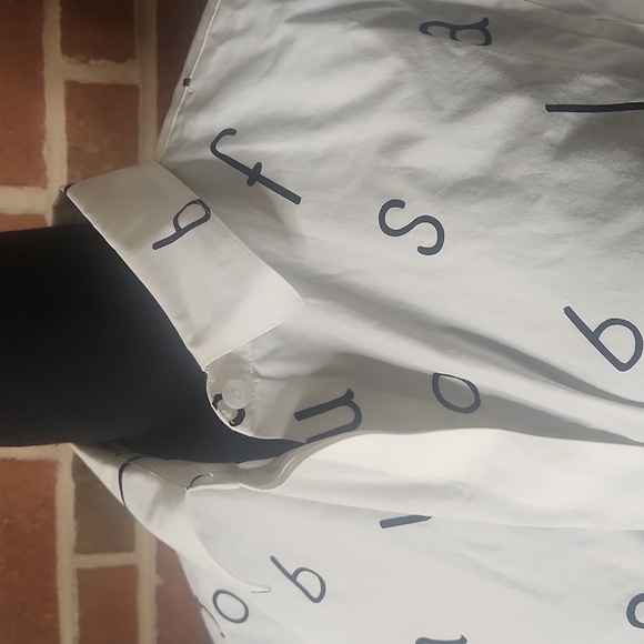 Chicos alphabet print button down, size XLarge (size 3) - Picture 2 of 7